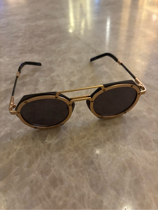 Hublot Other - Hublot Gold Round Metal Sunglasses with Black Lenses